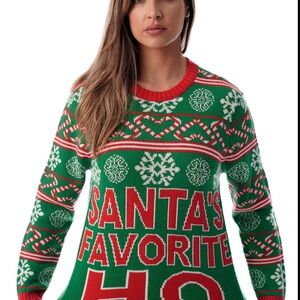 Funny Festive Green and Red Holiday Ugly Christmas Sweater